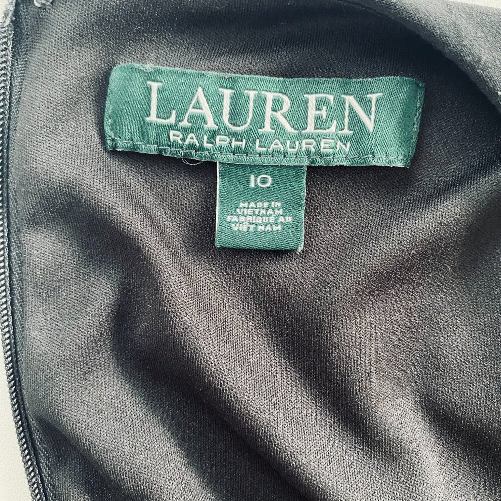 Lauren Ralph Lauren Black & White Sleeveless Dress S 10 - Picture 9 of 15